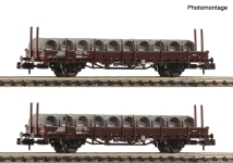 Fleischmann 6660072 - N - 2-tlg. Set Schwenkrungenwagen Drahtrollen, ÖBB, Ep. IV